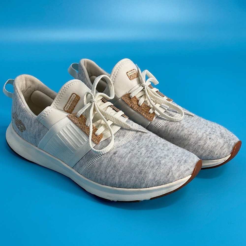 New Balance Nergize Women's Sneakers Size 7.5 White Gray Cork Detail